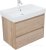 Тумба с раковиной Aquanet Nova Lite 75 дуб крафт (2 ящика) 