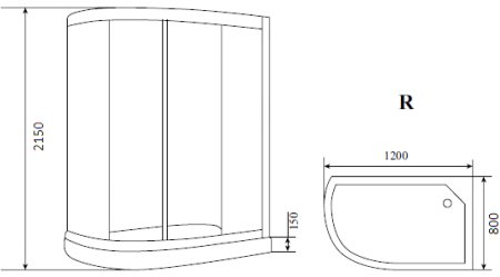Душевая кабина Timo Eco TE-0702 R 