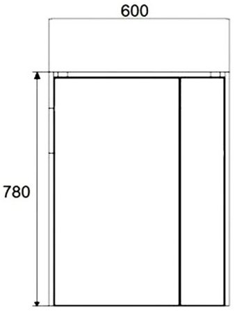 Зеркальный шкаф Roca Ronda 60 ZRU9302968 с подсветкой Белый глянец Антрацит 