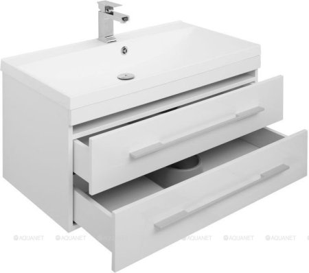 Тумба с раковиной Aquanet Нота 90 белый 