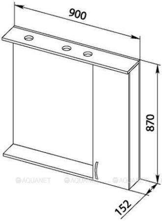 Зеркало-шкаф Aquanet Донна 90 венге 