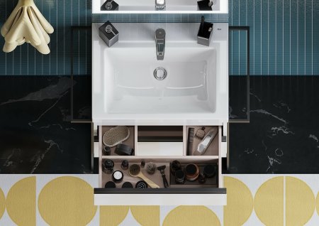 Тумба под раковину Roca Domi 60 A857458806 подвесная Белый глянец 