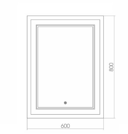 Зеркало Azario Grand 60 ФР-00001397 с подсветкой с сенсорным выключателем 
