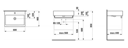 Раковина Laufen Living 8.1743.3.000.104.1 
