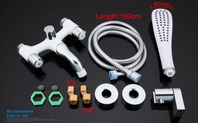 Смеситель для ванной Gappo G3249 Белый / Хром 