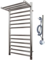 Электрический полотенцесушитель Point Аврора Премиум PN10148SPE П11 400x800 с полкой левый/правый Хром