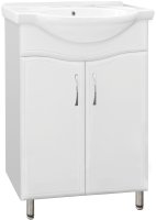 Тумба под раковину Style Line Эко Волна 9 Байкал 60 Белый глянец