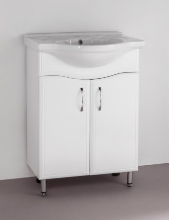 Тумба под раковину Style Line Эко Волна 9 Байкал 60 Белый глянец 