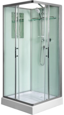 Душевая кабина WeltWasser WW500 Laine 1001 100x100 10000003260 профиль Хром стекло прозрачное 