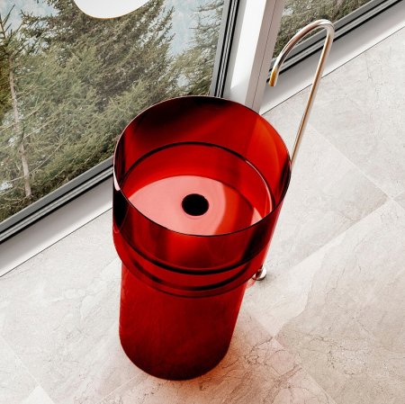 Раковина Abber Kristall 45 AT2701Rubin Красная 