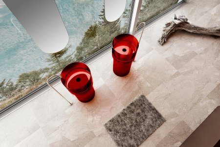 Раковина Abber Kristall 45 AT2701Rubin Красная 