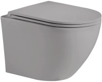 Унитаз WeltWasser Merzbach 004 MT-GR 10000003708 подвесной Серый матовый с сиденьем Микролифт Унитаз WeltWasser Merzbach 004 MT-GR 10000003708 подвесной Серый матовый с сиденьем Микролифт