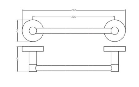 Полотенцедержатель Bemeta Rawell 104104262 на радиатор, хром 
