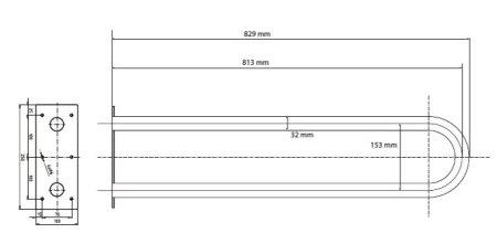 Поручень Bemeta Help program 301102064 U-образный, белый 
