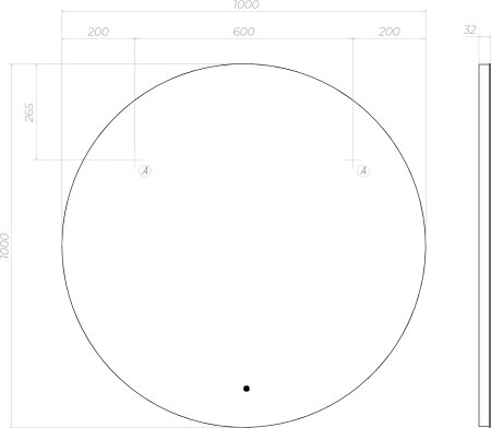 Зеркало VIGO Otti z.OTT.100.Classic, 100 см 