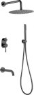 Душевая система Boheme Uno 464-2-SGM Оружейная сталь глянцевая 