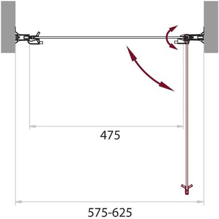 Душевая дверь BelBagno Sela 60 SELA-B-1-60-C-Cr профиль Хром стекло прозрачное 