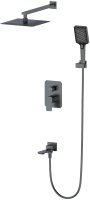 Душевая система встраиваемая WONZON & WOGHAND, Темный графит (WW-88939011-BGM)