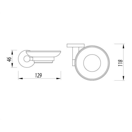 Мыльница Omnires Modern Project MP60420CR хром 