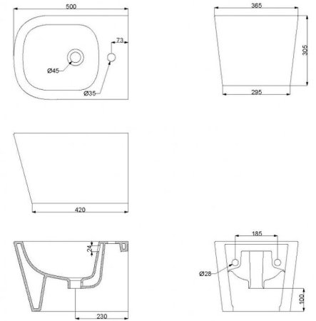 Биде BelBagno Albano BB120BH подвесное Белое 