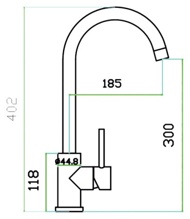 Смеситель Zorg Inox Filo для кухонной мойки 