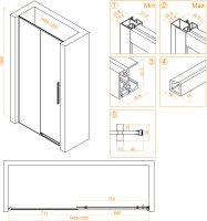 Душевая дверь RGW SV-12G 1500