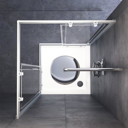 Душевой уголок AM.PM Gem 90х90 W90G-403-090MT профиль Серый стекло прозрачное 