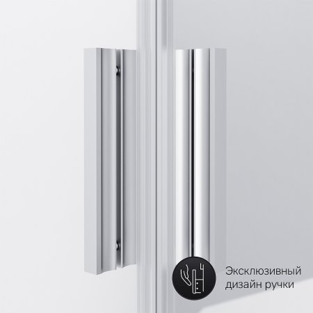 Душевой уголок AM.PM Gem 90х90 W90G-403-090MT профиль Серый стекло прозрачное 