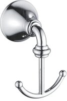 Крючок для ванной комнаты двойной Rose RG1221, хром