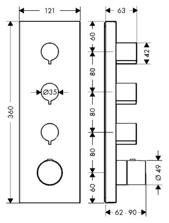 Термостат Axor Shower Collection 10751000 для душа 