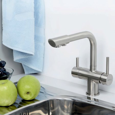 Смеситель для кухонной мойки WasserKRAFT A8027 , матовый хром 