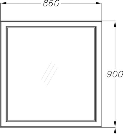 Зеркало Opadiris Омега 85 00-00002827 Слоновая кость 