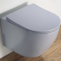 Унитаз CeramaLux 2197MHL подвесной Голубой матовый с сиденьем Микролифт Унитаз CeramaLux 2197MHL подвесной Голубой матовый с сиденьем Микролифт
