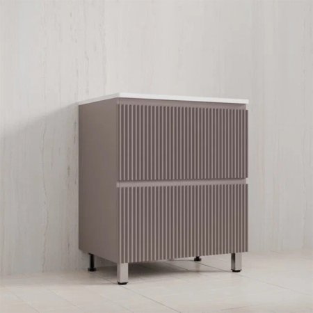 Тумба Style Line Марокко 70 напольная, с раковиной  СОУЛ 700*480 серый шелк, тауп темный 