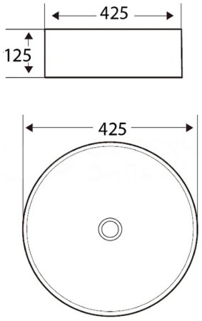 Раковина накладная ESBANO AGATE 