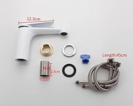 Смеситель для раковины Frap H45 F1045 Белый Хром 