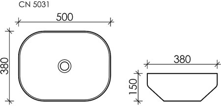 Раковина-чаша Ceramicanova Element 50 CN5031 Белая 