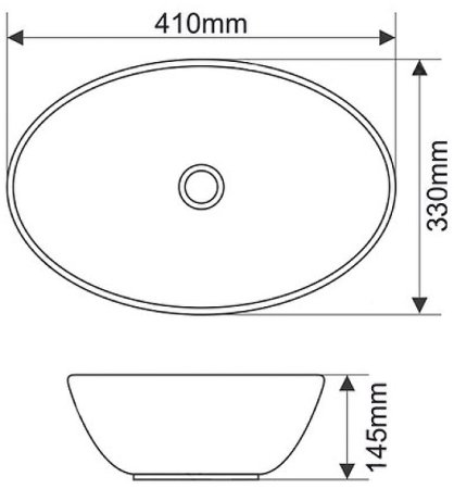 Раковина-чаша Comforty 41 7138BW 00004148154 Черная Белая 