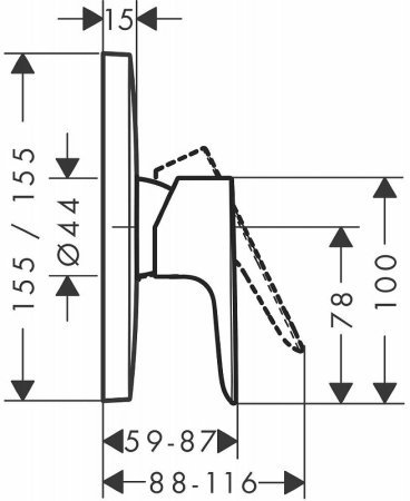 Смеситель для душа Hansgrohe Talis E 71765140 Бронза шлифованная 