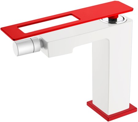 Смеситель для биде Boheme Q 146-WR Белый Красный 
