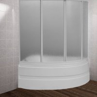 Шторка на ванну Bas Алегра 4 ств., стекло