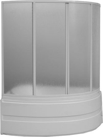 Шторка на ванну Bas Алегра 4 ств., стекло 