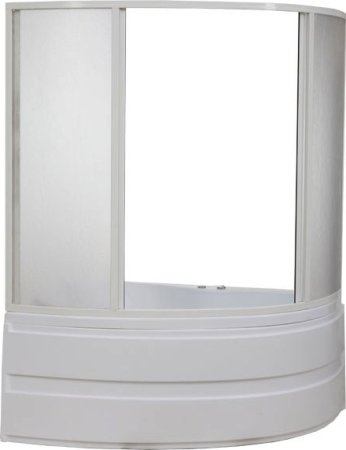 Шторка на ванну Bas Алегра 4 ств., стекло 