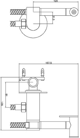 Гигиенический душ со смесителем ESKO SMH03 Хром 