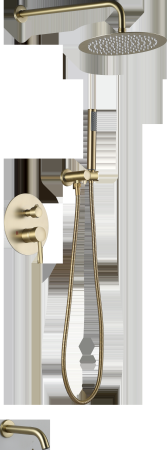 Душевая система скрытого монтажа со смесителем ESKO Gold (Set_7in1 Gold) 