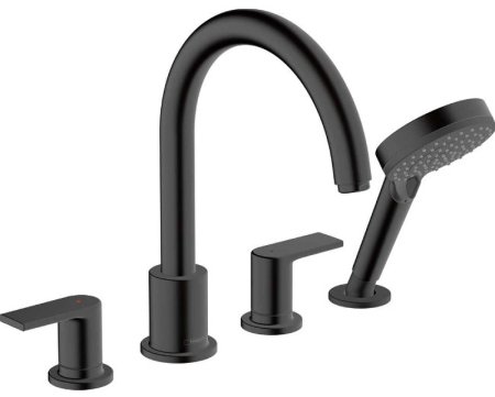 Смеситель на борт ванны Hansgrohe Vernis Shape 71459670 Черный матовый 