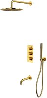 Душевая система Whitecross Y gold YSET11GL с термостатом Золото Душевая система Whitecross Y gold YSET11GL с термостатом Золото