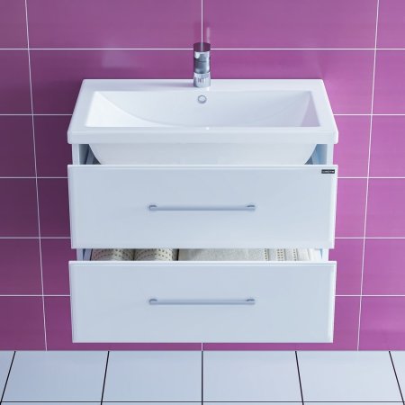 Тумба Санта Омега 70 подвесная с умывальником Фостер 70 