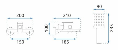 Смеситель для ванны Rea Hass REA-B9967 