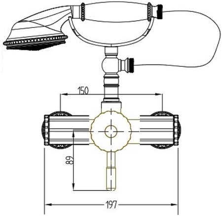 Смеситель для душа Bronze de Luxe Windsor 10122 Бронза 